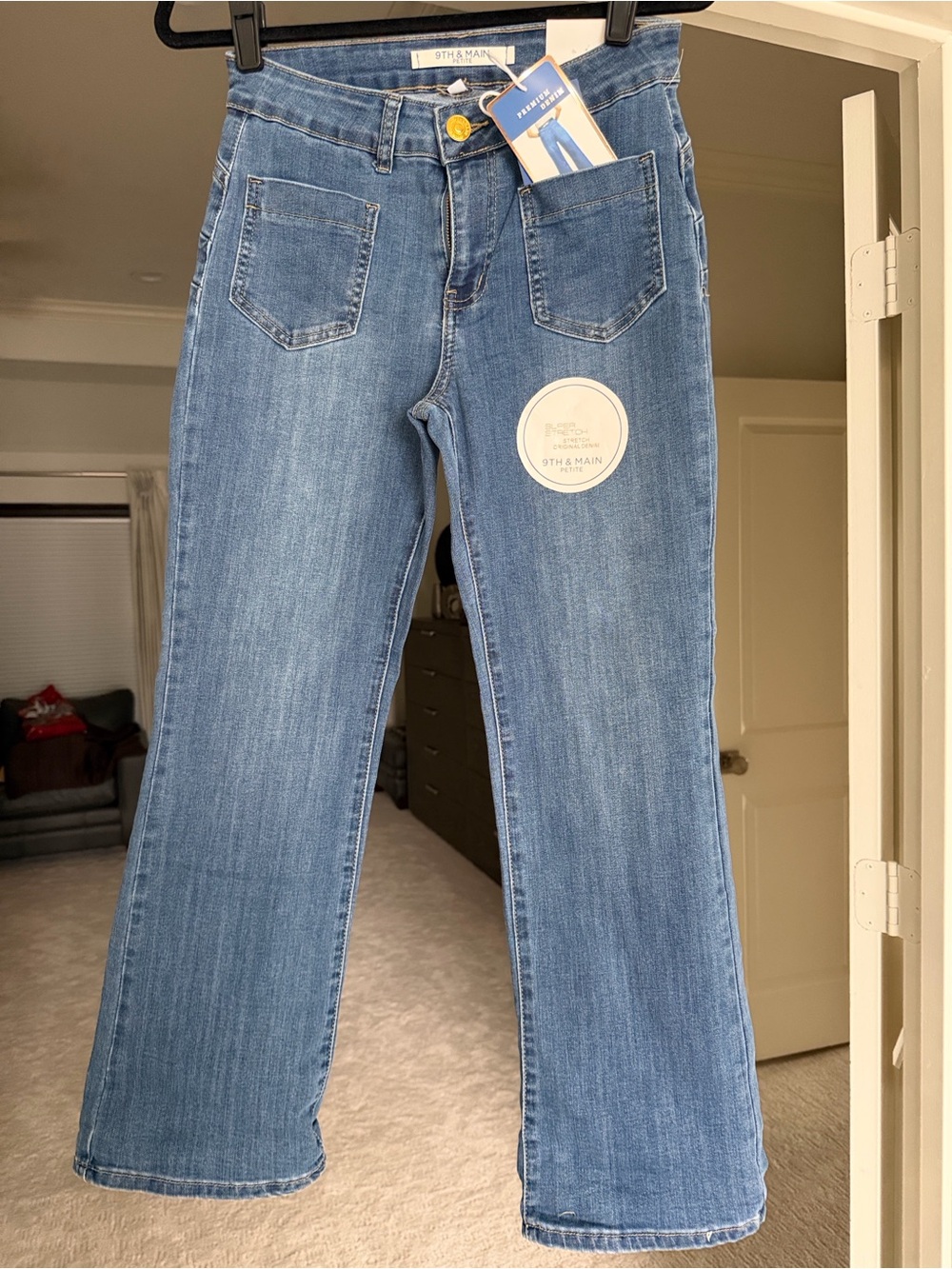 NWT High-Rise Wide Leg Blue Jeans for Women - Picture 2 of 9